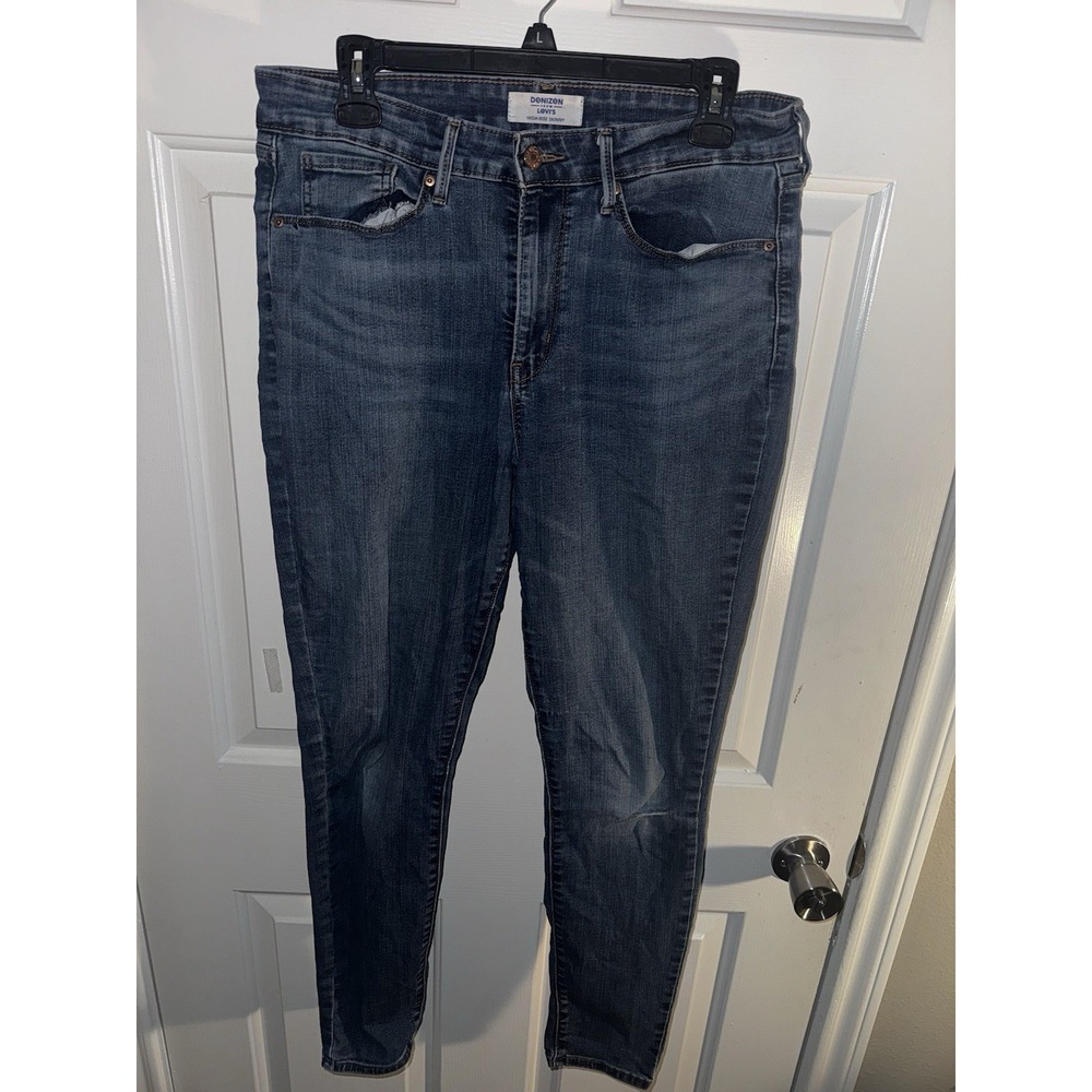 Women's Levi's DENIZEN High Rise Skinny Jeans Blue Wash